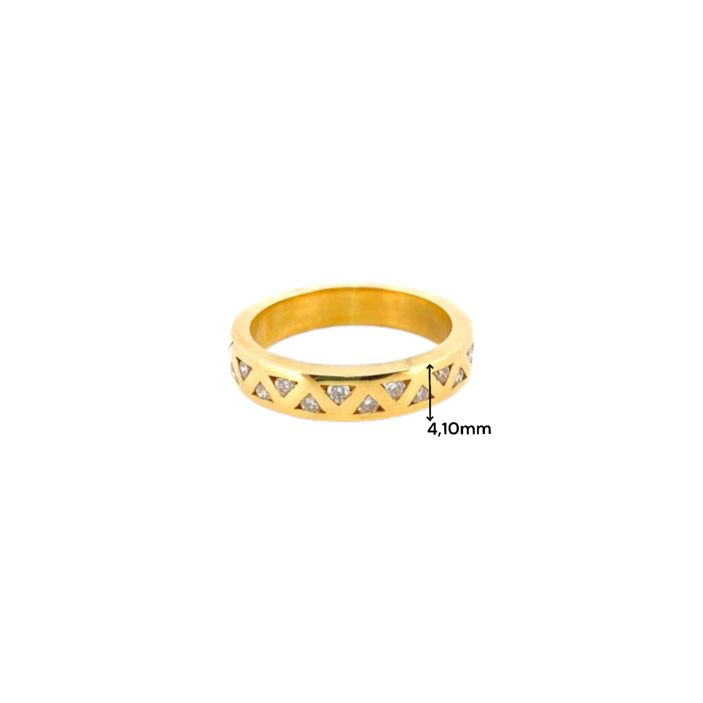 Media alianza de oro amarillo de 18kt con 12 diamantes talla brillantes engastados en tensión en forma de triángulo de 0,015ct cada uno.
Joyería compro oro, dónde comprar y vender joyas al mejor precio en Barcelona. Joyas de segunda mano al mejor precio, envío gratuito. Anillos de compromiso baratos