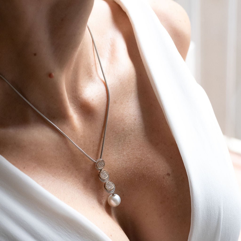 10341GM - Colgante oro 18kt con perla australiana AUTORE y brillantes