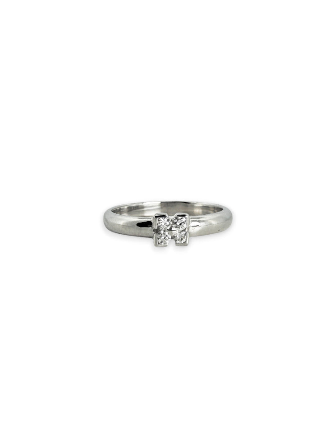 11655GM - Anillo de Oro blanco 18kt y 4 diamantes