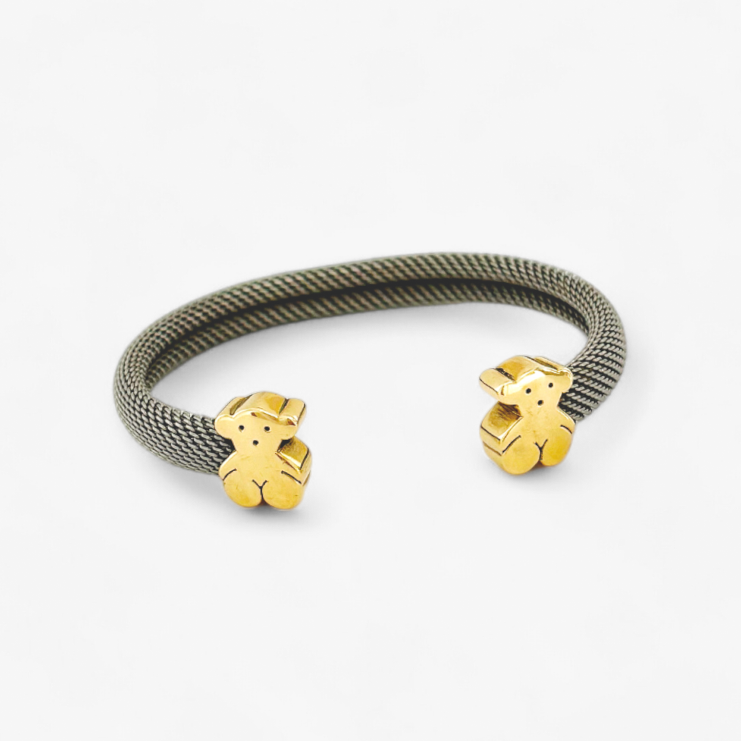 Comprar pulsera esclava Tous oso acero y oro 18kt 15 y 18 cm. Joyas Tous segunda mano al mejor precio- Joyas de marca restauradas.