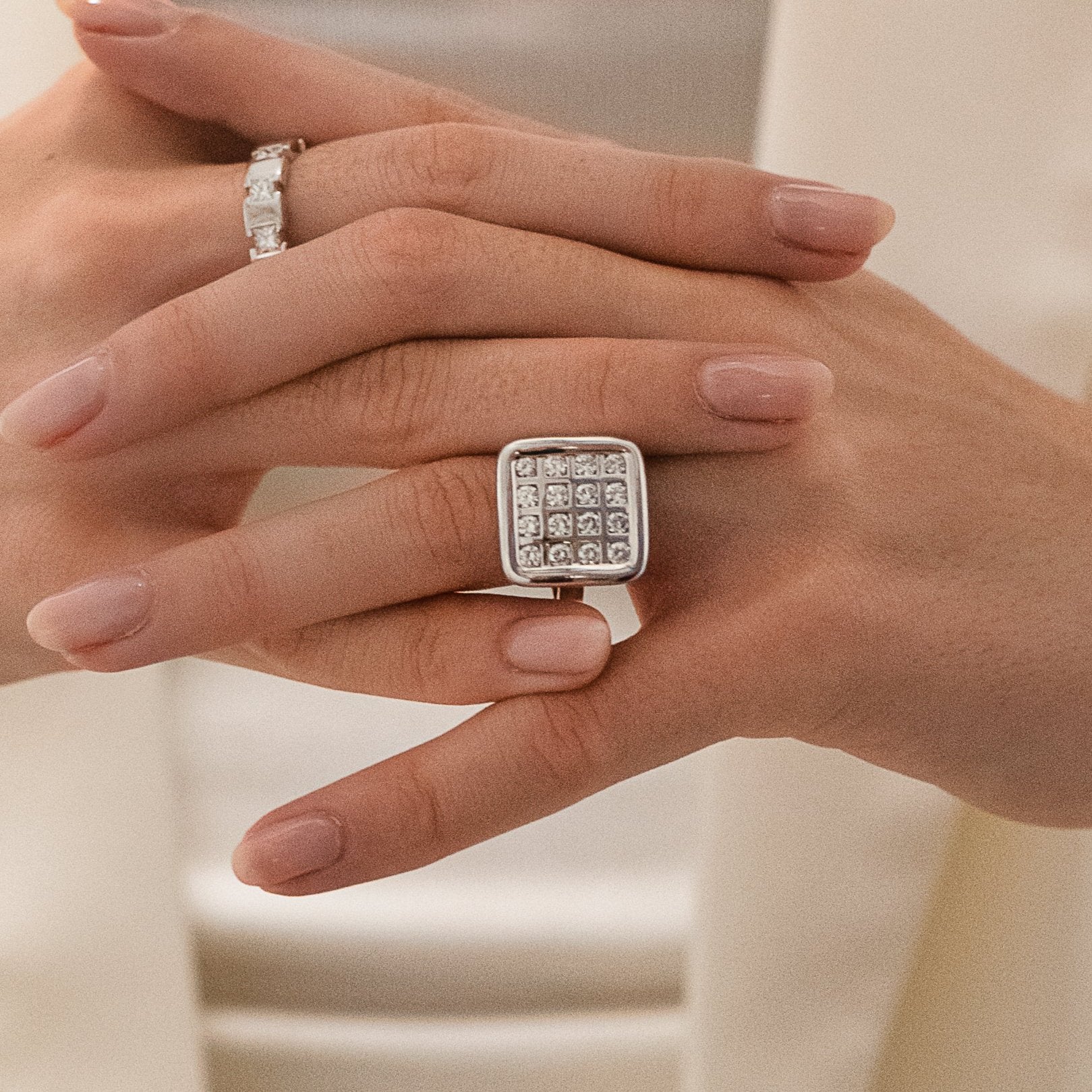 Anillo Compromiso Hombre Diamante Diamantes Anillos Italianos Para