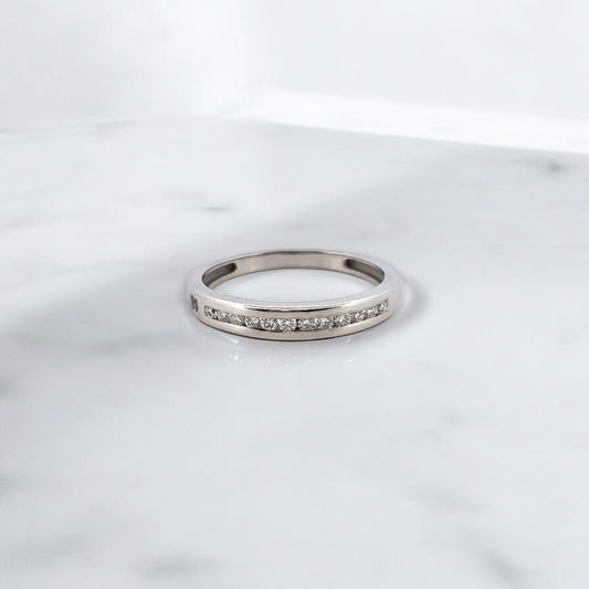 14295GM - Media alianza TOUS oro blanco 18kt con carril 12 brillantes