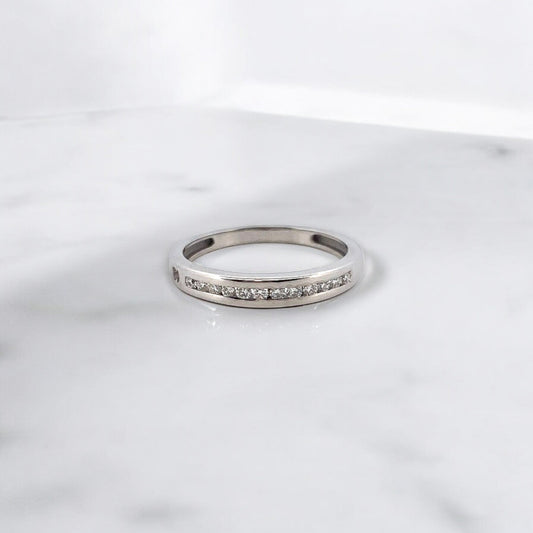 14295GM - Media alianza TOUS oro blanco 18kt con carril 12 brillantes