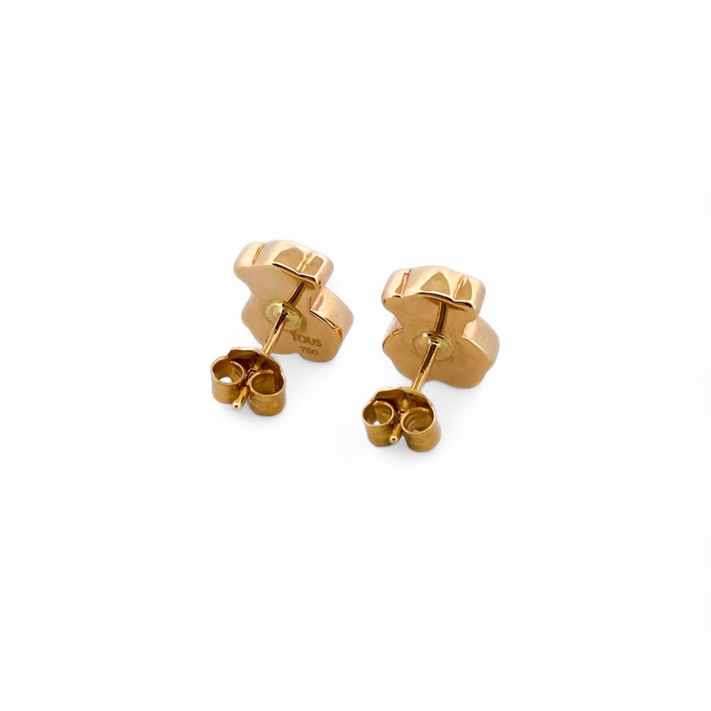 Comprar pendientes realizados en oro amarillo de 18kt originales de la firma TOUS con los icónicos ositos sweets dolls. Joyas Tous restauradas. Joyería Ian'Or.