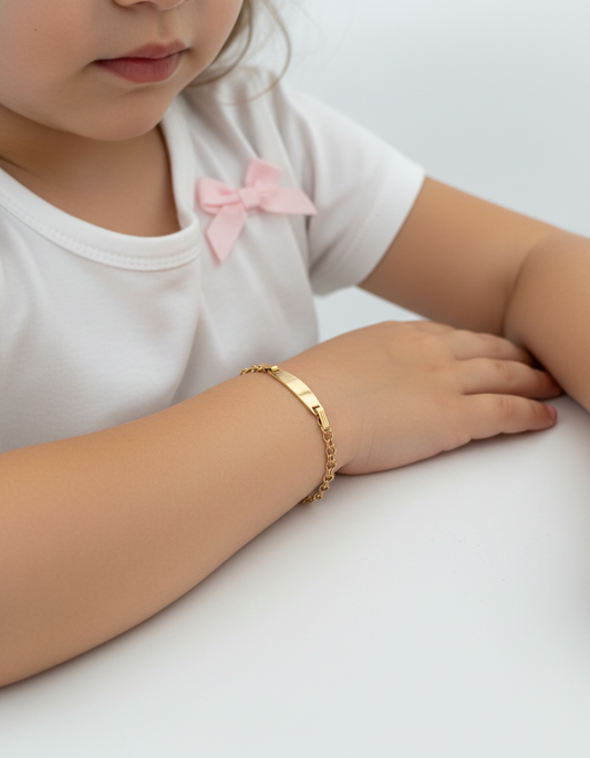 14624GM - Pulsera no me olvides bebé oro amarillo 18kt