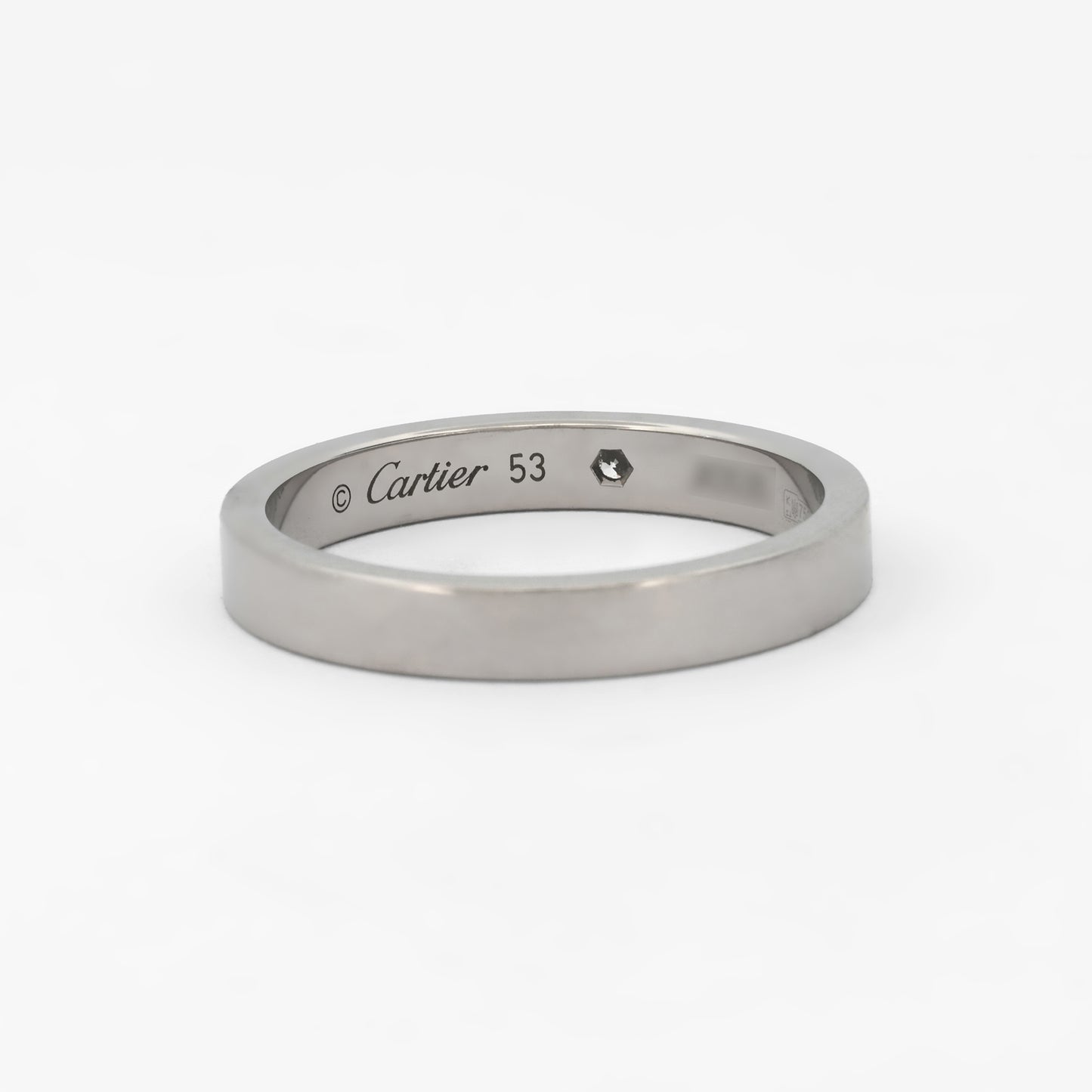 Alianza Cartier platino y diamantes - talla 53 - 14672GM