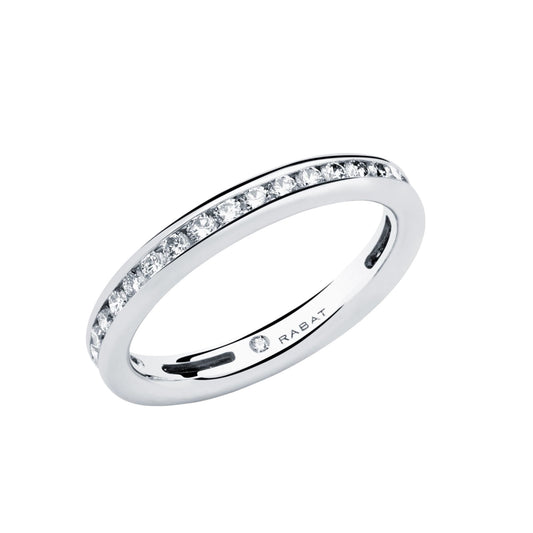 14913GM - Alianza RABAT oro blanco 18kt con brillantes