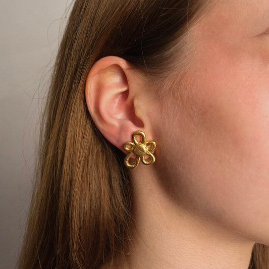 14924GM - Pendientes TOUS oro amarillo 18kt en forma de flor