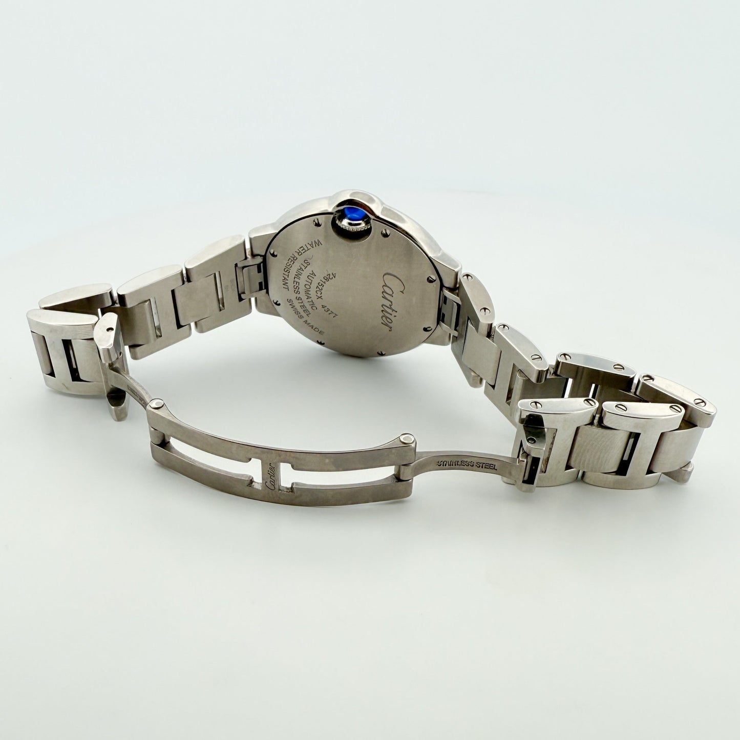 Reloj original Cartier Ballon Bleu de 33mm realizado en acero con movimiento automático.
Relojes Cartier de segunda mano baratos en Barcelona.