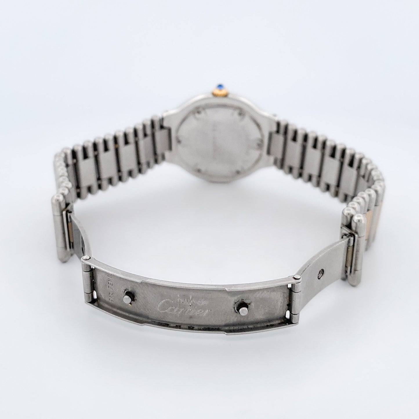 Reloj original Cartier modelo Must 21 realizado en acero y chapado en oro 18kt movimiento cuarzo.
Relojes Cartier de segunda mano baratos en Barcelona.