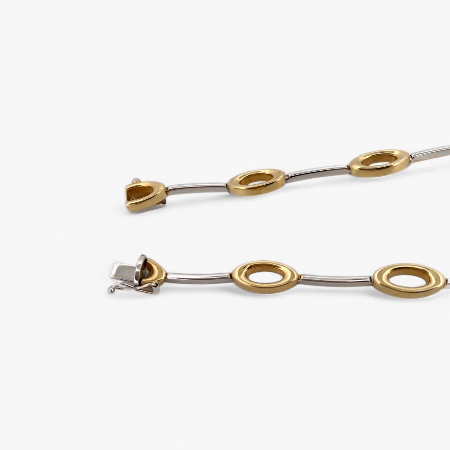 Collar semirrígido en oro blanco y amarillo de 18kt - 15071GM