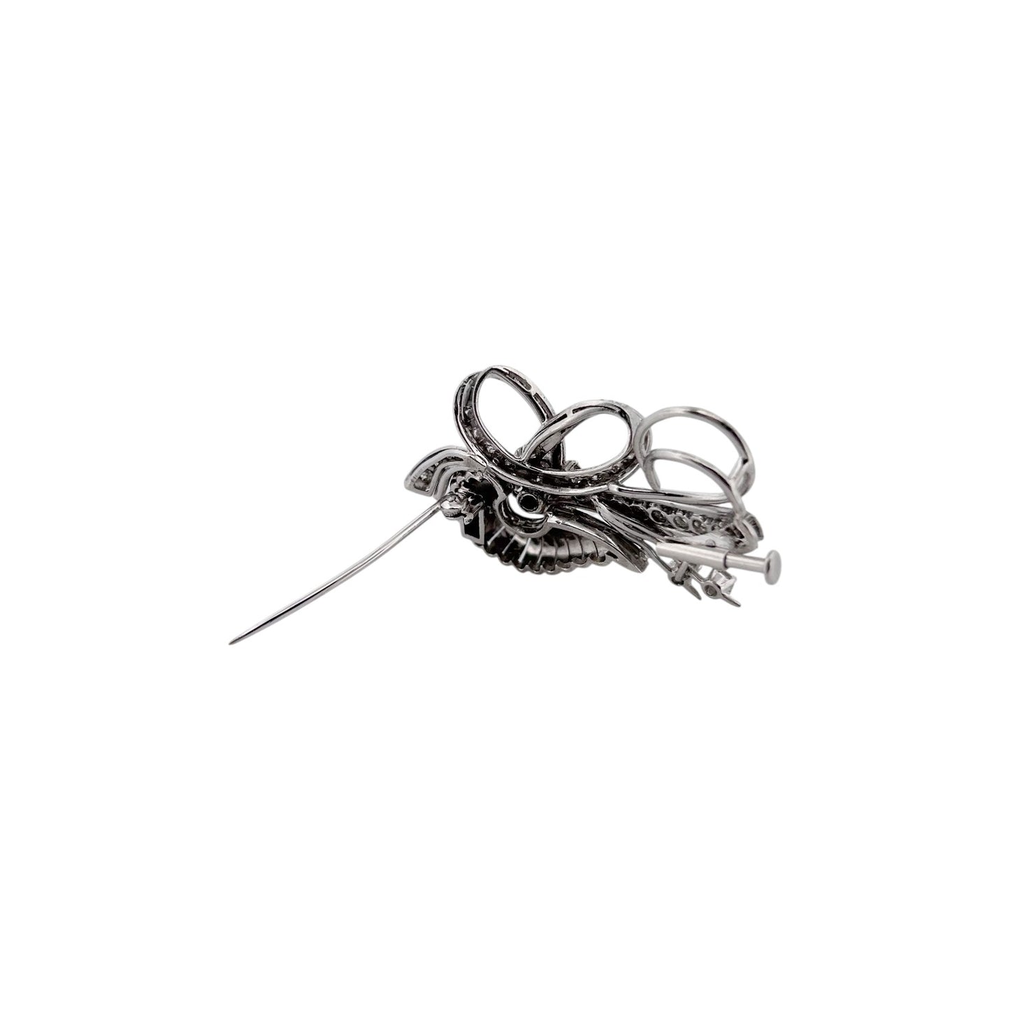 Comprar broche antiguo realizado en platino y con diamantes talla brillante. Joyas antiguas y vintage en Barcelona, compro oro y joyas al mejor precio. Ian'Or.