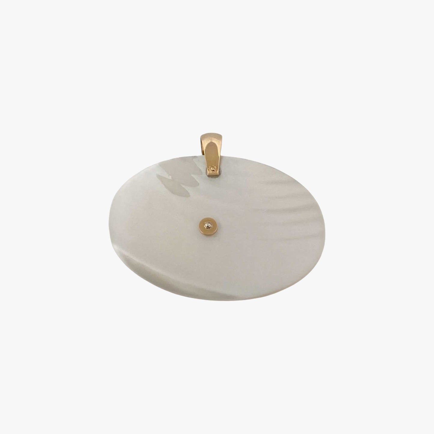 Comprar colgante en forma de flor de la firma Antonelli realizado en oro de 18kt, un diamante central y madreperla. Joyería Ian'Or. Envío GRATIS.