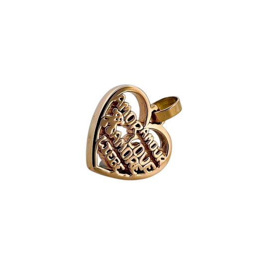 Comprar colgante de la firma Tous en forma de corazón realizado en oro amarillo de 18kt. Tous en oro amarillo de 18kt. Venta de joyas Tous segunda mano. Ian'Or.