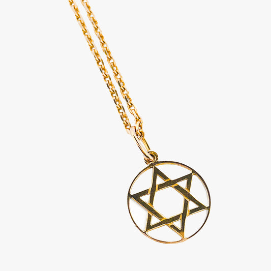 Colgante estrella David oro 18kt - 15720GM