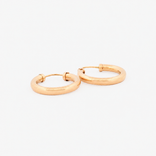Comprar pendientes aro lisos en oro amarillo de 18kt de 50mm de diámetro y 2,42mm de grosor. Joyería Ian'Or. Envío GRATIS. Ian'Or.