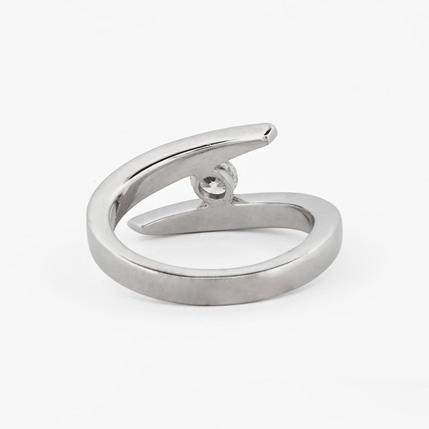 Solitario oro blanco de 18kt con brillante - 17571P
