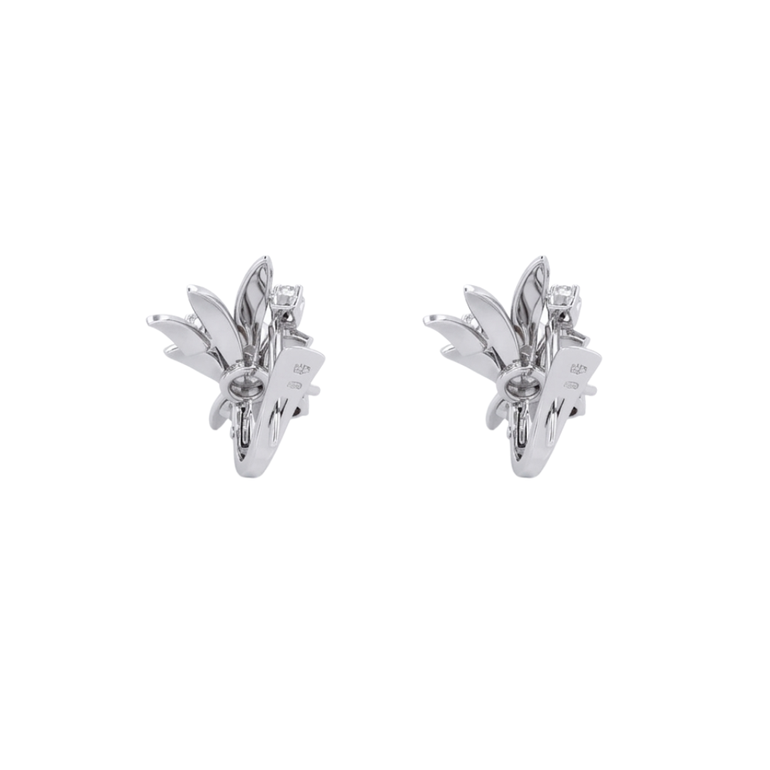 17701GV - Pendientes vintage oro blanco 18kt y diamantes