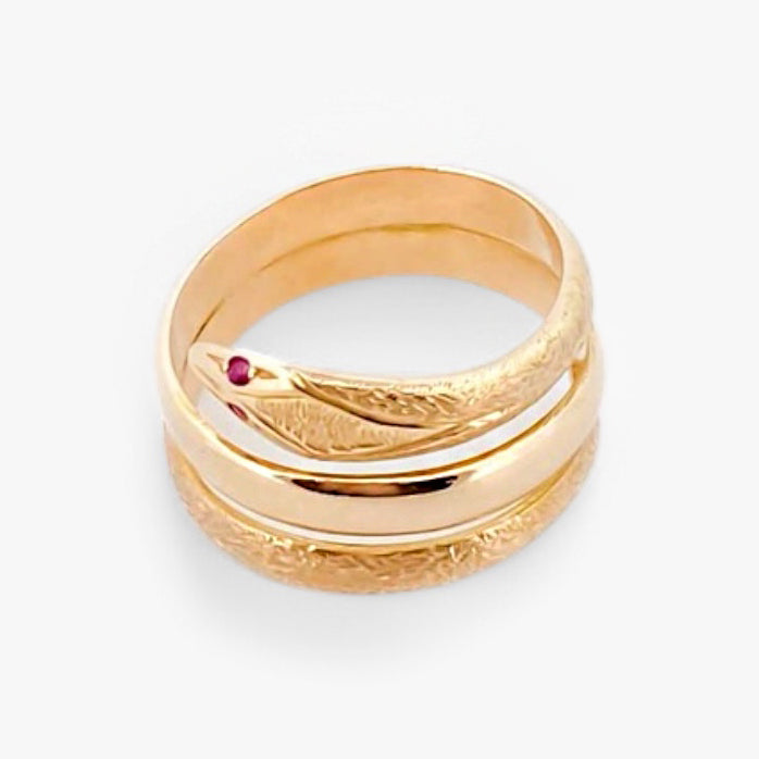 Anillo oro 18kt en forma de serpiente - 18093P