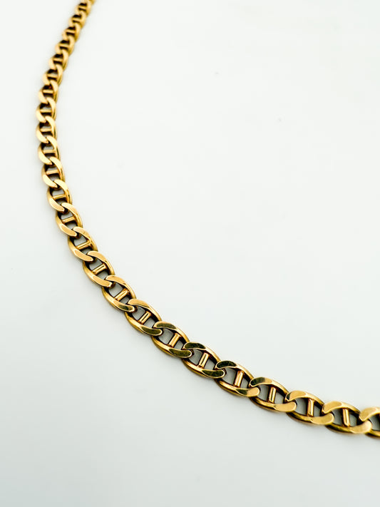 18405P - Collar cadena bilbaina con barras oro 18kt - 60cm