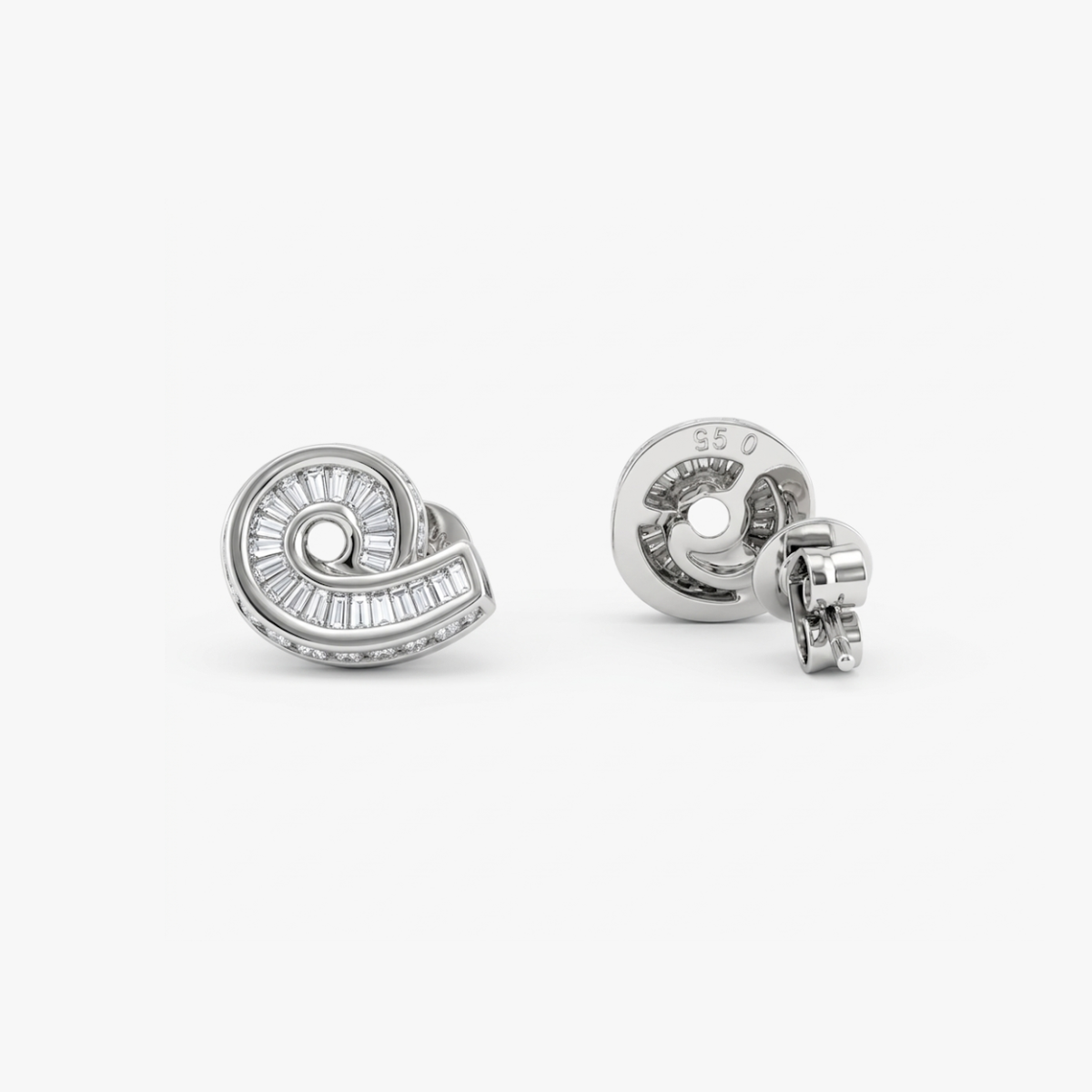 Comprar pendientes de oro blanco 18kt Diamantes. Compro oro barcelona. Ian Or. Joyas.