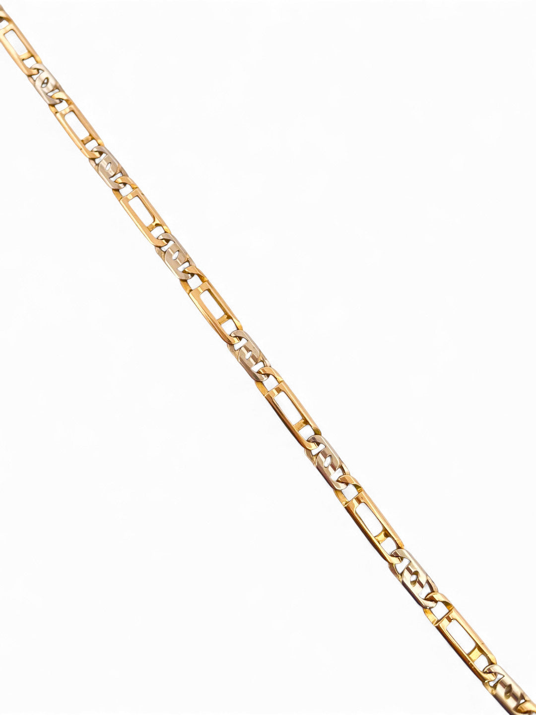 Comprar collar con cadena alterna bicolor y cierre tipo mosquetón. Joya unisex. Joyas acondicionadas. Envío GRATIS. Ian'Or.