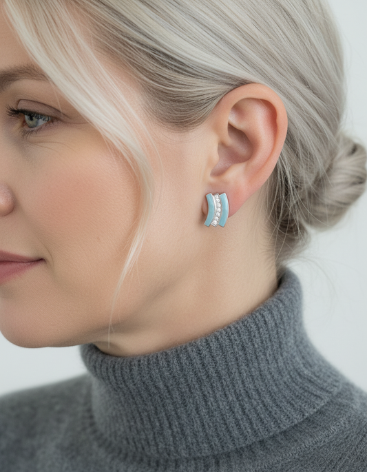 23352C- Pendientes oro blanco 18kt con brillantes