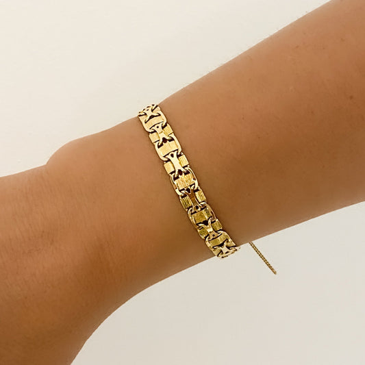 24637GV - Pulsera semirrígida oro 18kt - 17cm
