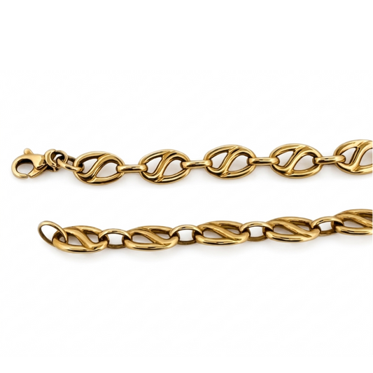 24920GV - Pulsera cadena eslabones oro 18kt - 19,8cm