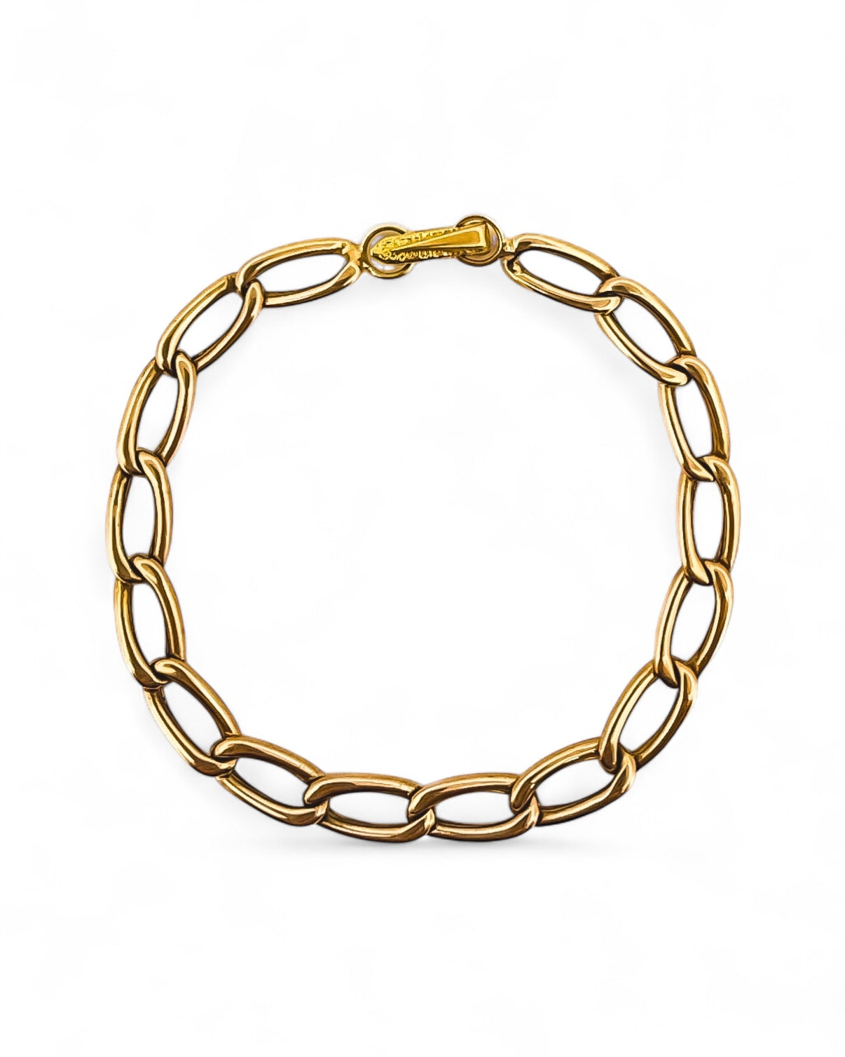 25125GV - Pulsera cadena bilbaína oro amarillo 18kt -21m