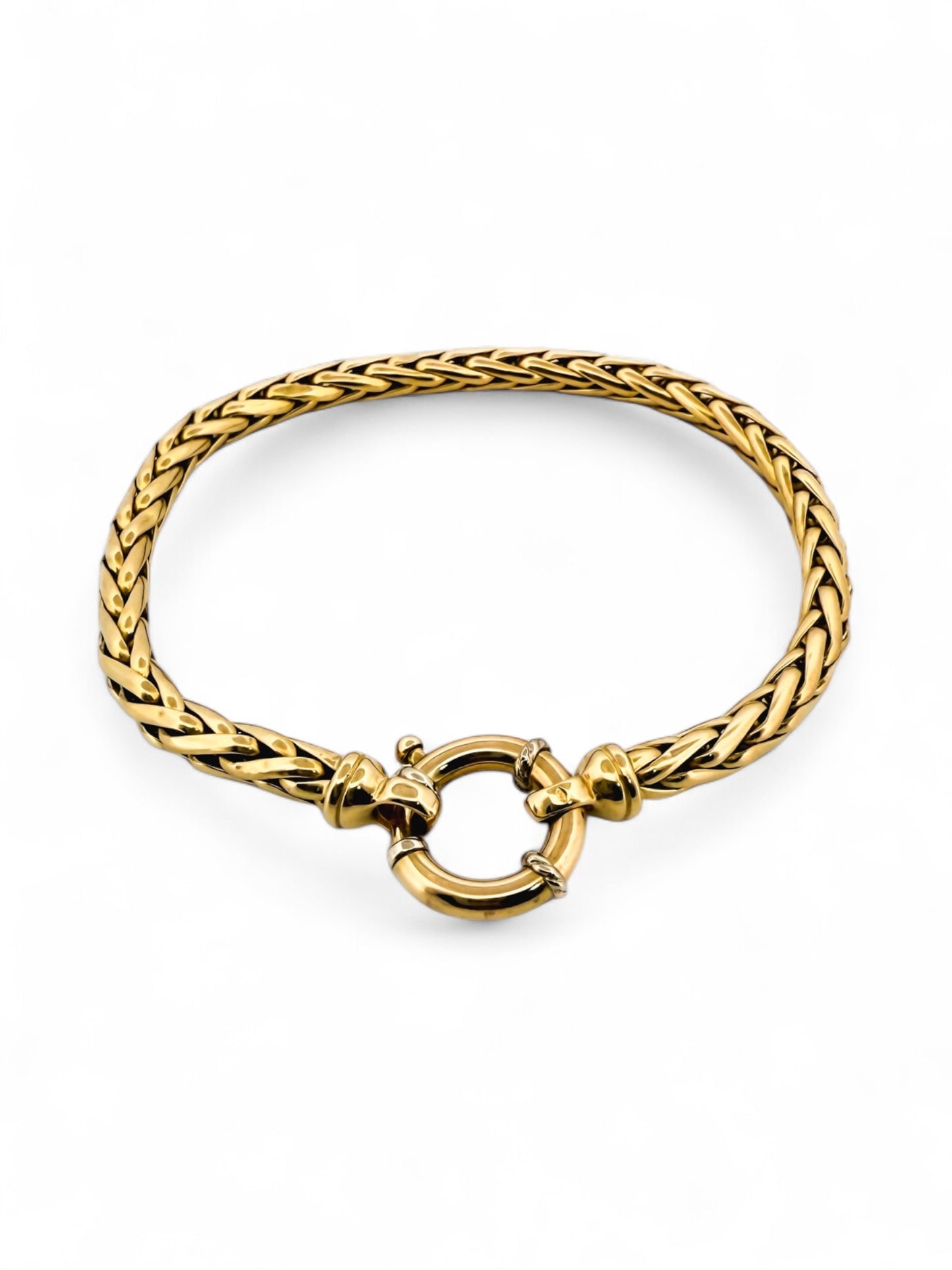 25134GV - Pulsera cadena eslabones palmera Oro 18kt - 20cm