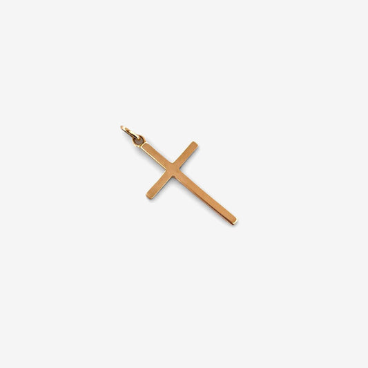 Comprar colgante en forma de cruz realizada en oro amarillo de 18kt. Mide 3,7cm de largo y 1,8cm de ancho. Una preciosa cruz unisex. Cruces de oro y diamantes 18kt baratas