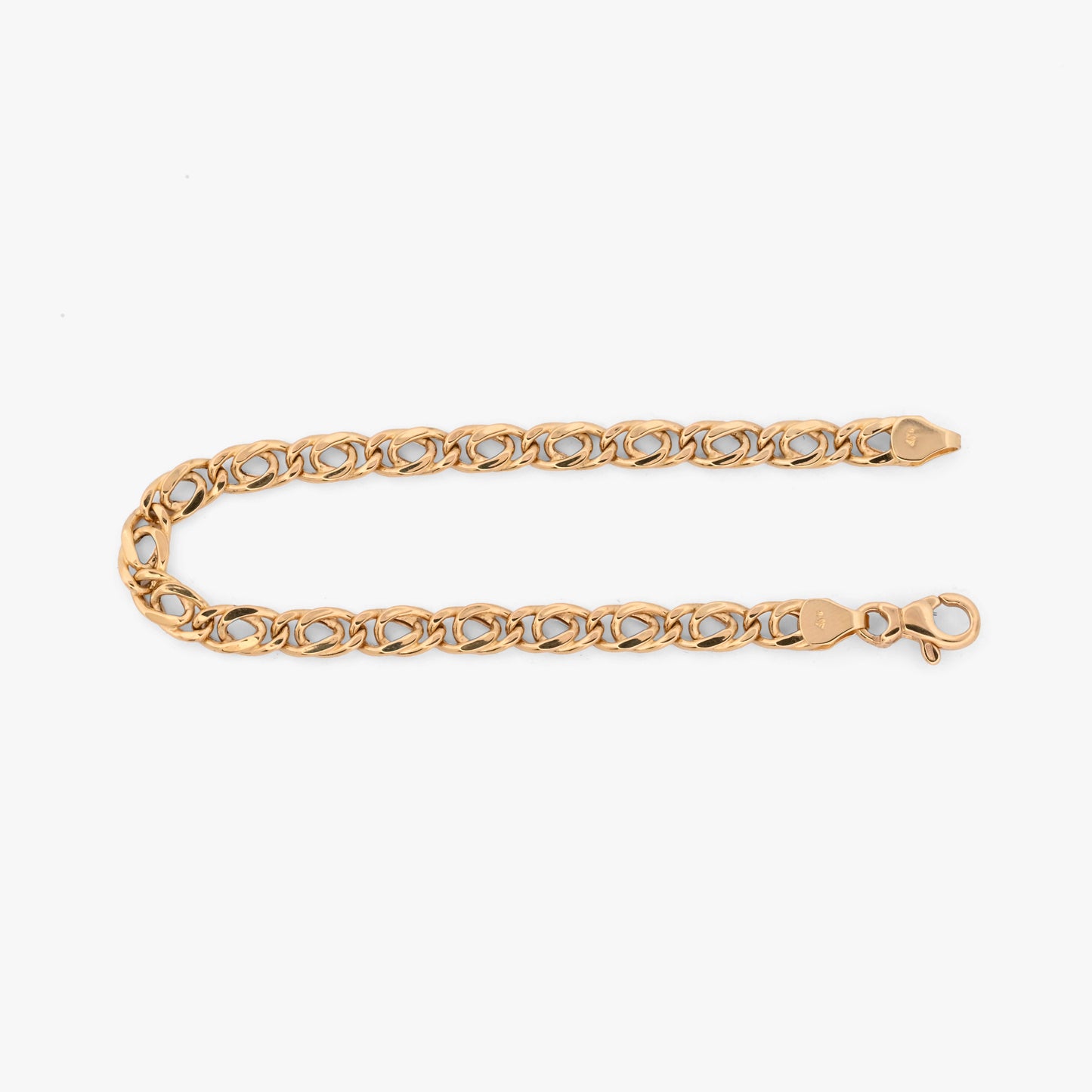 Pulsera de eslabones dobles de oro amarillo 18kt - 26991GV