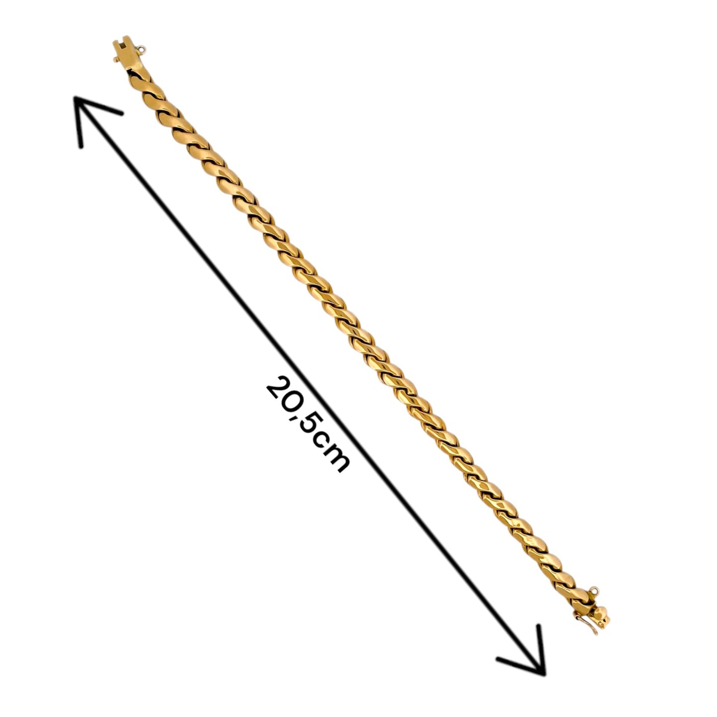 Comprar pulsera Pulsera semirrígida realizada en oro amarillo de 18kt. Esta pulsera dispone de cierre tipo mosquetón. Joyas segunda mano en Barcelona. Ian'Or.