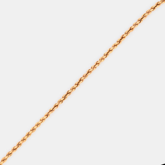 Comprar collar de oro amarillo de 18kt con cadena de cordón salomónico. La cadena mide 54cm de largo y dispone de un cierre despegable.Joyería Ian'Or. Envío GRATIS.