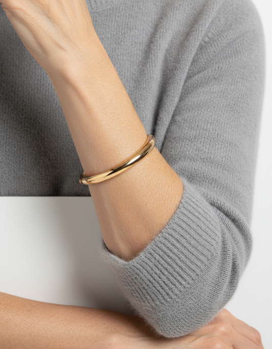 Comprar pulsera esclava de oro amarillo de 18kt y cierre de cajón con un brazo de seguridad. Joyas de segunda mano. Esclavas de oro de 18kt en Ian'Or.