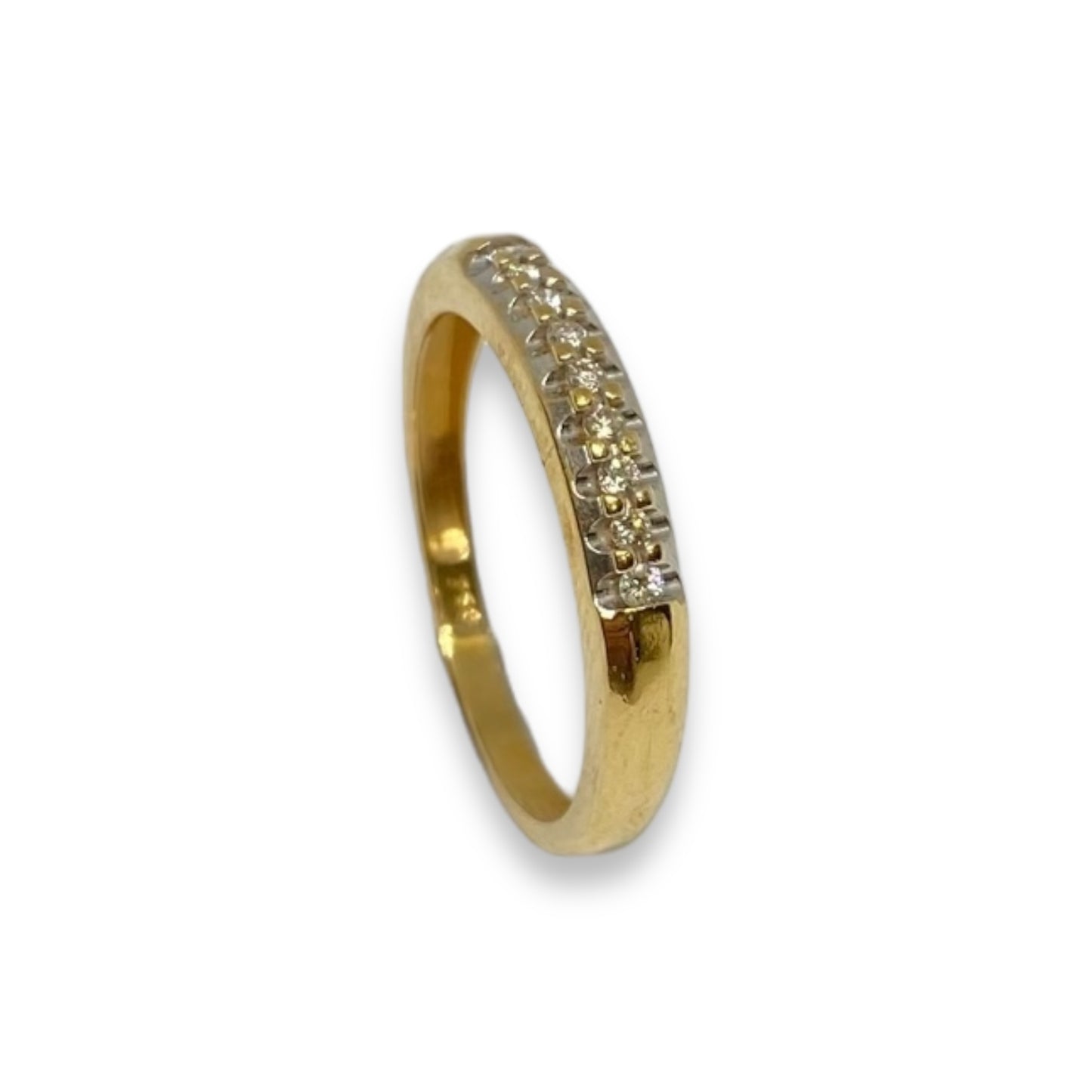 11033GM - Media alianza de oro 18k y brillantes