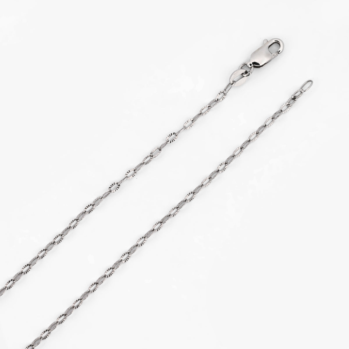 Comprar cadena de eslabones en oro blanco de 18kt. Cadenas con envio gratis y pieza certificada. Joyería Ian'Or.