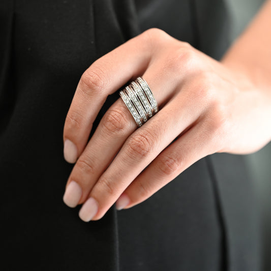 Anillo de oro blanco de 18kt. Joyería de segunda mano en Barcelona y compro oro, donde comprar y vender oro al mejor precio en Barcelona. Joyas baratas.