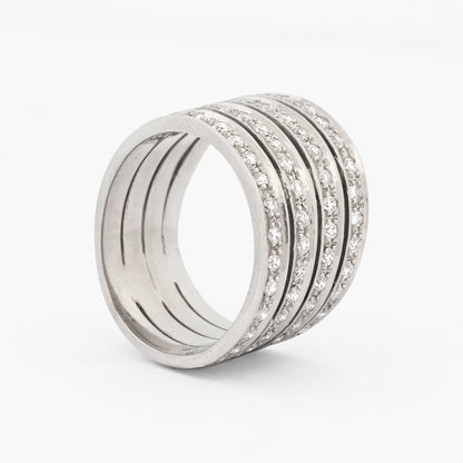 Anillo de oro blanco de 18kt. Joyería de segunda mano en Barcelona y compro oro, donde comprar y vender oro al mejor precio en Barcelona. Joyas baratas.