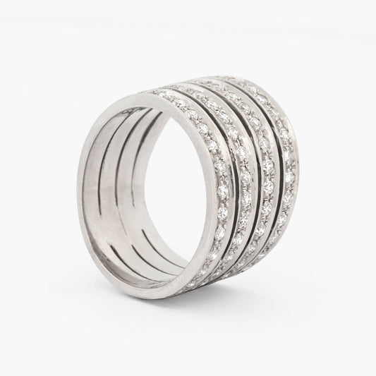 Anillo de oro blanco de 18kt. Joyería de segunda mano en Barcelona y compro oro, donde comprar y vender oro al mejor precio en Barcelona. Joyas baratas.
