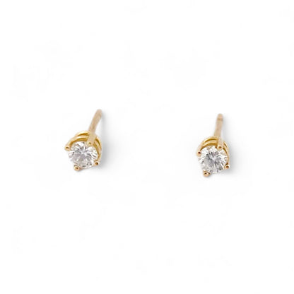 10629GM - Pendientes dormilonas oro amarillo 18kt y brillantes