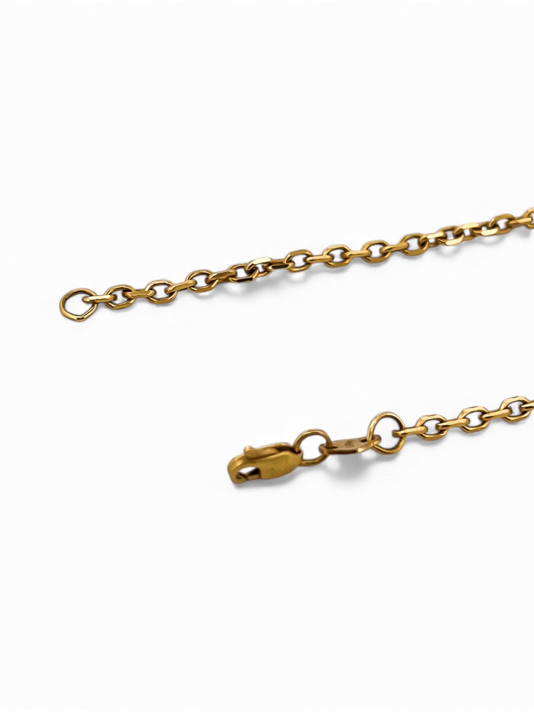 Comprar collar con cadena forzada y barras realizado en oro amarillo de 18kt con cierre tipo mosquetón. Cadenas de oro de 18kt al mejor precio en barcelona.