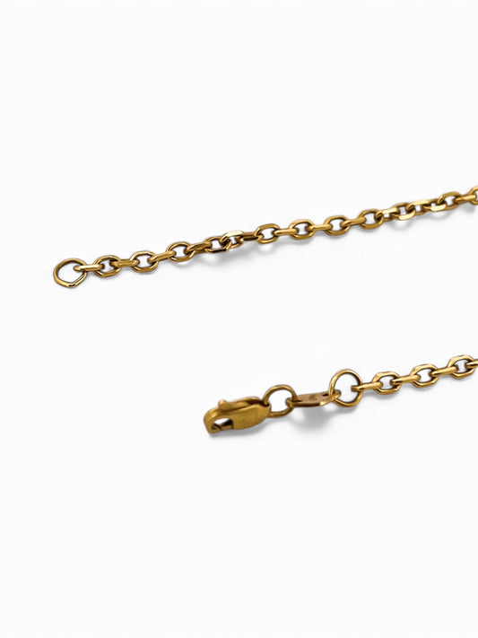 Comprar collar con cadena forzada y barras realizado en oro amarillo de 18kt con cierre tipo mosquetón. Cadenas de oro de 18kt al mejor precio en barcelona.