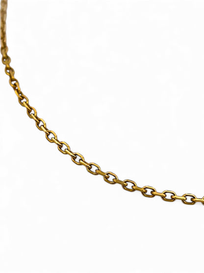Comprar collar con cadena forzada y barras realizado en oro amarillo de 18kt con cierre tipo mosquetón. Cadenas de oro de 18kt al mejor precio en barcelona.