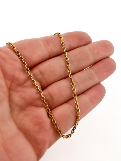 Comprar collar con cadena forzada y barras realizado en oro amarillo de 18kt con cierre tipo mosquetón. Cadenas de oro de 18kt al mejor precio en barcelona.