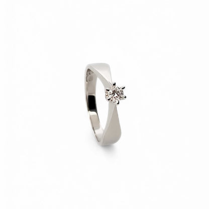 11656GM - Solitario de oro blanco y diamante