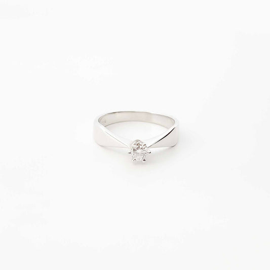 11656GM - Solitario de oro blanco y diamante