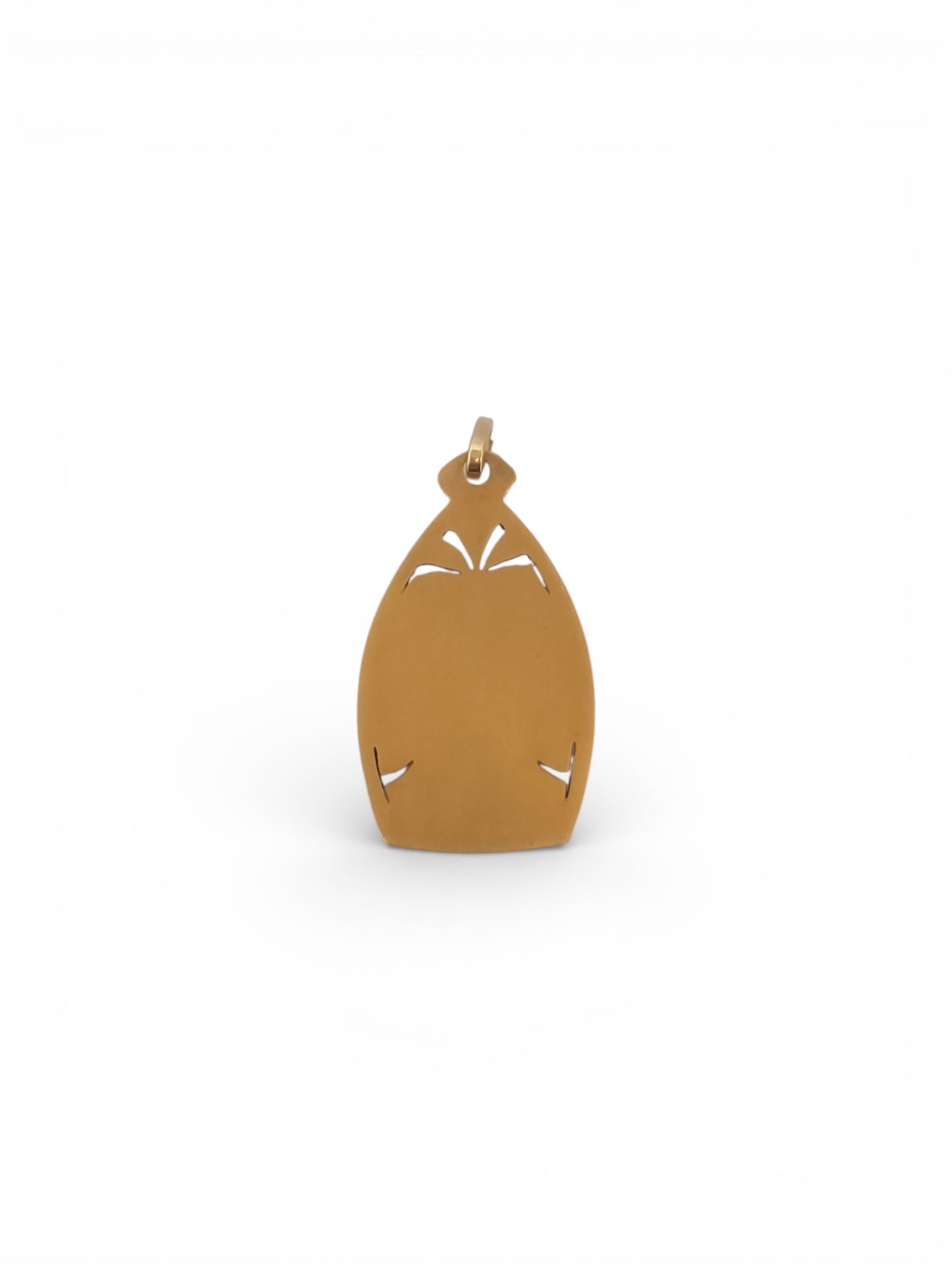 Comprar colgante medalla realizado en oro amarillo de 18kt con grabado de la virgen niña. Ideal para personas católicas. Joyas de oro al mejor precio