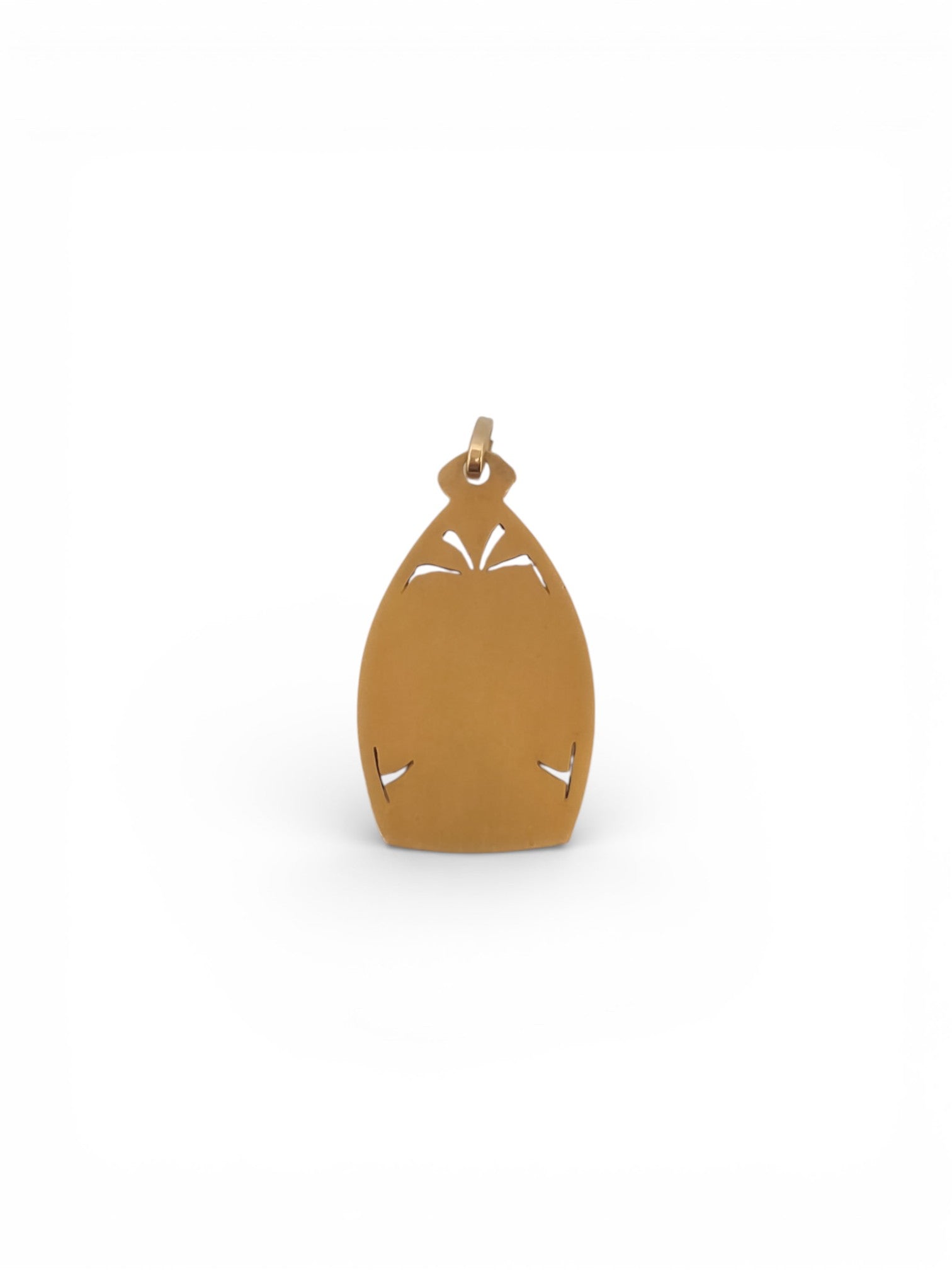 Comprar colgante medalla realizado en oro amarillo de 18kt con grabado de la virgen niña. Ideal para personas católicas. Joyas de oro al mejor precio